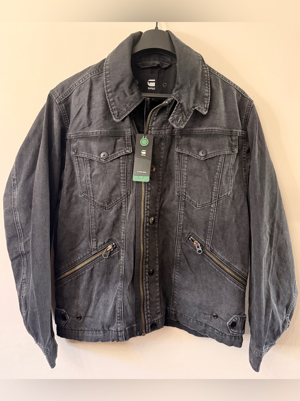G-Star Men's Charcoal Washed Denim Jacket(brand new)